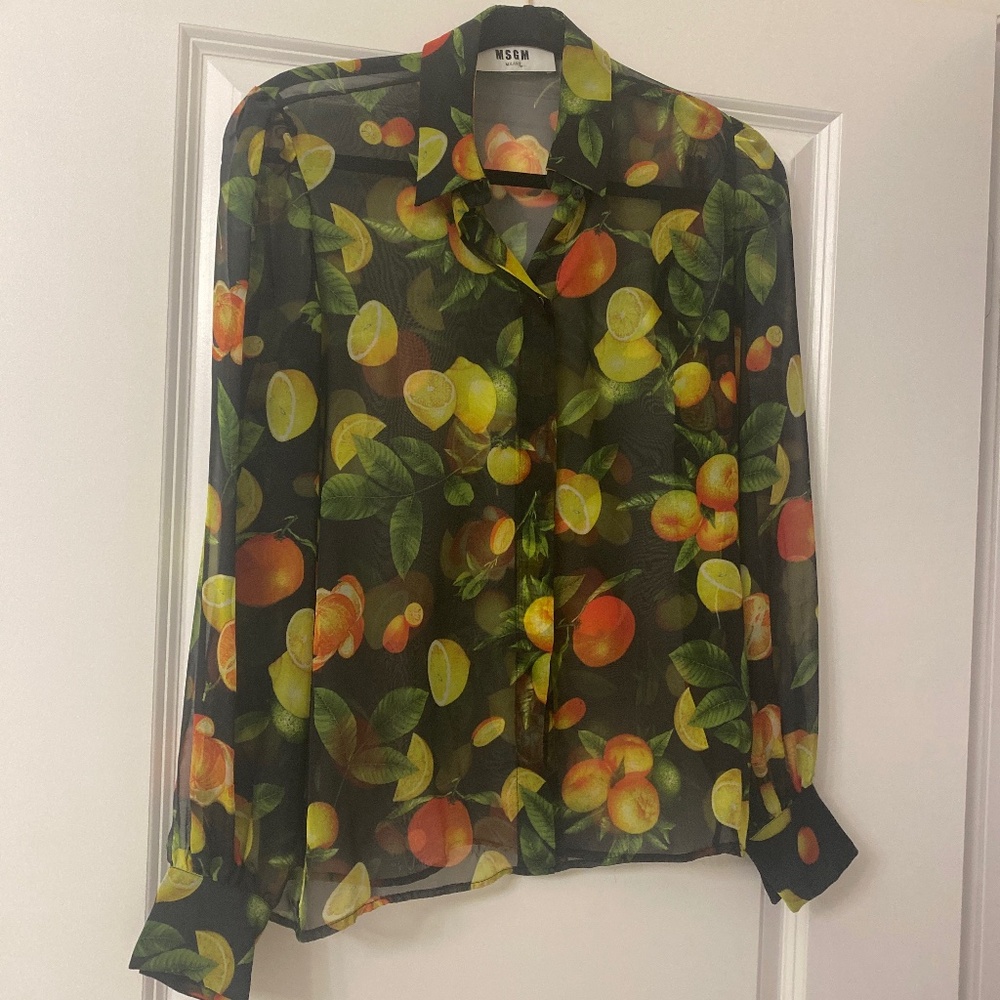 MSGM - fruit-print Blouse size 6.